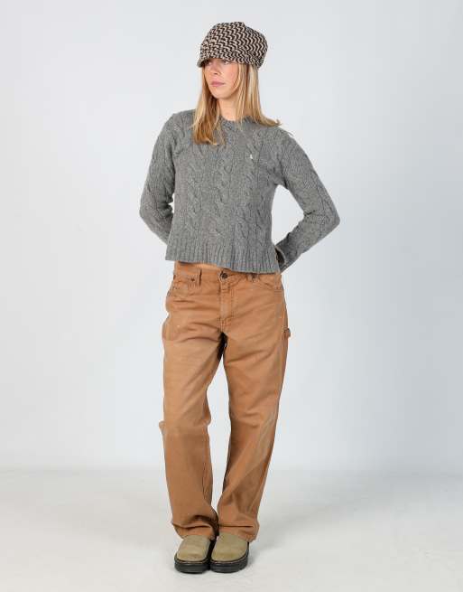 Vintage Dickies 30x28 canvas carpenter jeans in tan