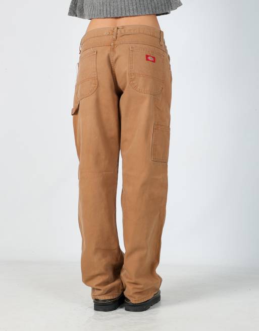 Vintage Dickies 30x28 canvas carpenter jeans in tan, 2 of 4