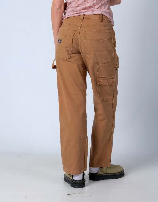 Vintage Dickies 30x30 Denim Carpenter Baggy Jeans Brown ASOS