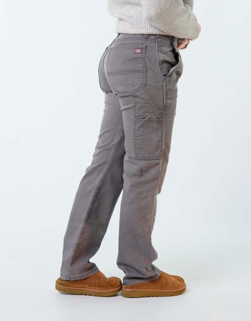 Vintage Dickies 30x32 Canvas Carpenter Baggy Jeans Charcoal Grey
