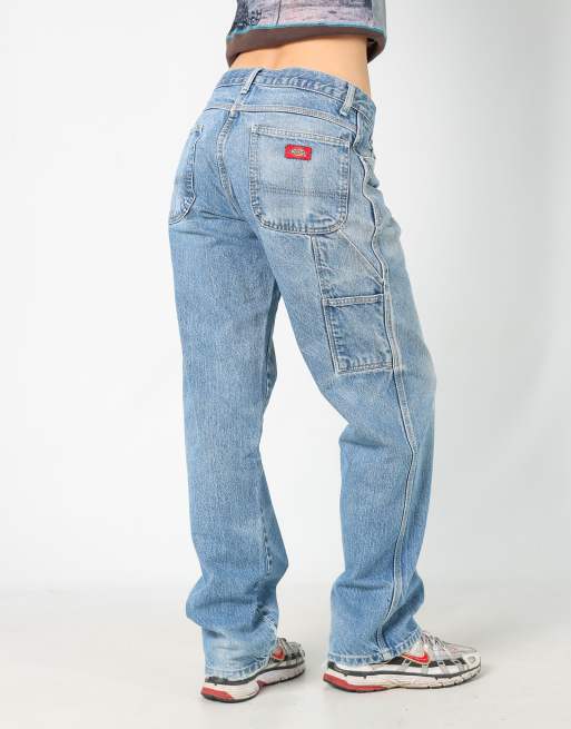 Vintage Dickies 30x32 canvas carpenter jeans in blue