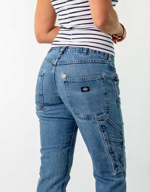 Vintage Dickies 30x32 Denim Carpenter Jeans Light Blue