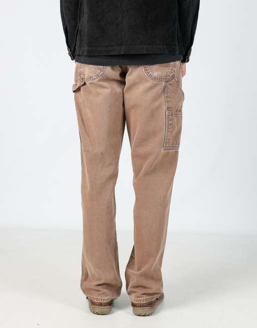 Vintage Dickies 30x34 canvas carpenter jeans in brown, 2 of 4