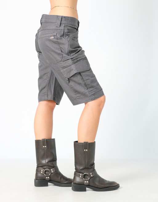 Vintage Dickies 32x22 canvas cargo shorts in grey