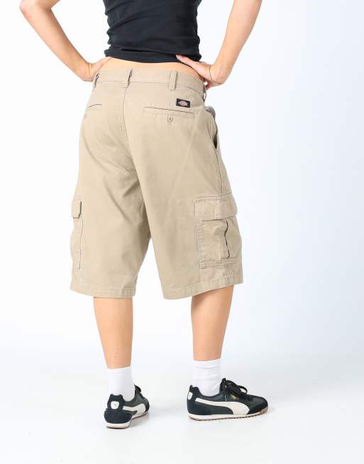 Vintage Dickies 32x25 canvas cargo shorts tan