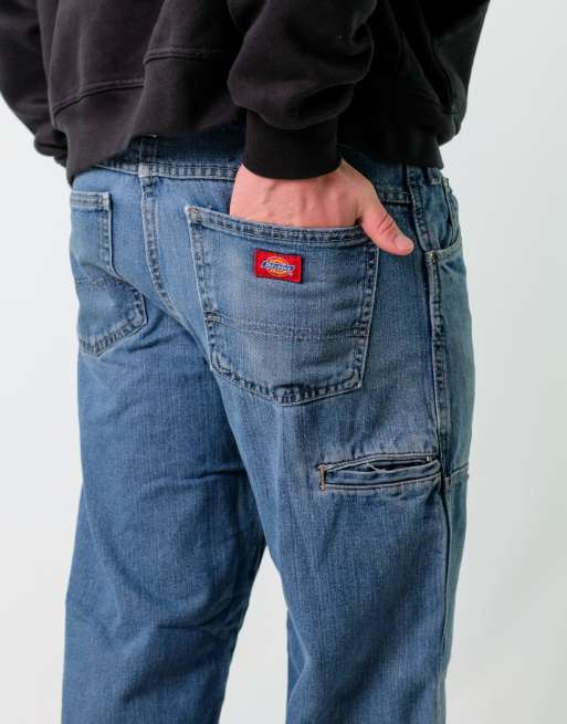 Vintage Dickies 32x30 Denim Carpenter Baggy Jeans Blue