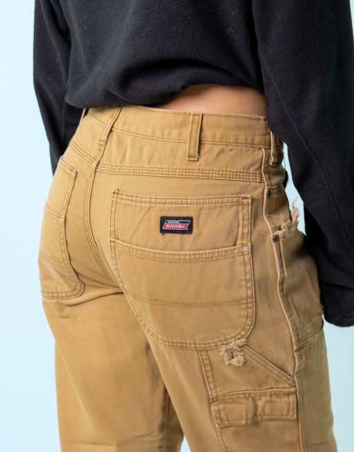 Vintage Dickies 32x30 Denim Carpenter Baggy Jeans Brown