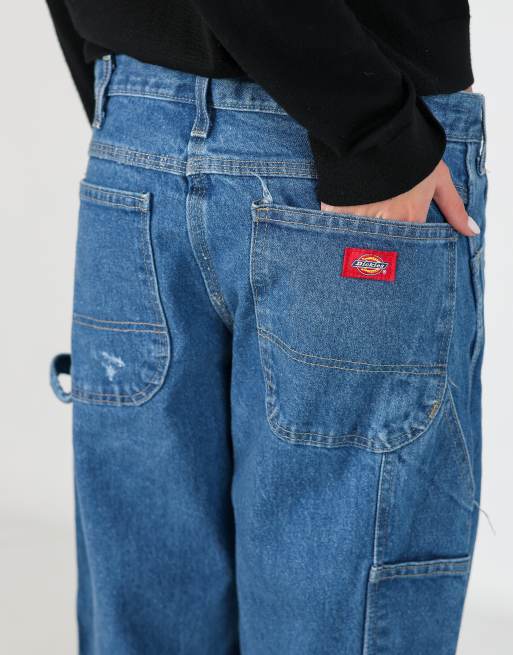 Vintage Dickies 32x30 denim carpenter jeans in blue, 4 of 4