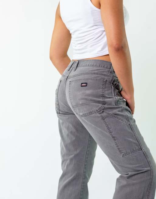 Vintage Dickies 32x30 Denim Carpenter Jeans Light Grey