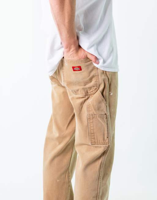 Vintage Dickies 32x30 Denim Carpenter Jeans Tan