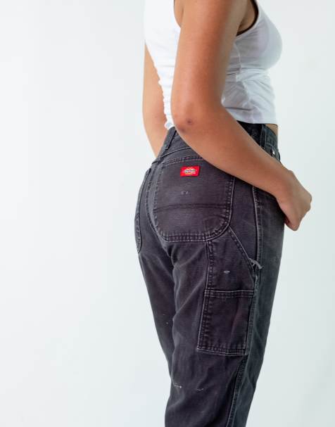 Vintage Dickies 32x32 Canvas Carpenter Jeans Black - view 1