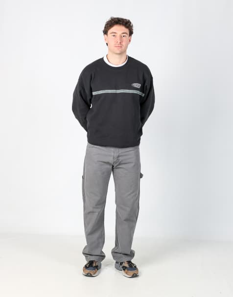 Vintage Dickies 32x32 canvas carpenter jeans in charcoal grey - view 1