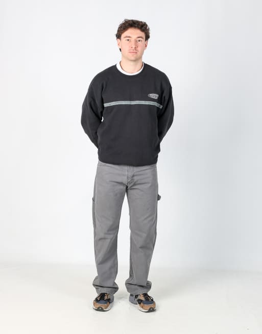 Vintage Dickies 32x32 canvas carpenter jeans in charcoal grey