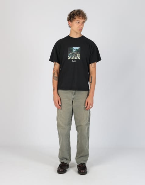 Vintage Dickies 32x32 canvas carpenter jeans in khaki green - view 1