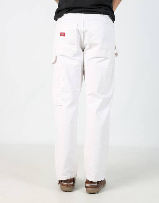 Vintage Dickies 32x32 denim carpenter jeans in white