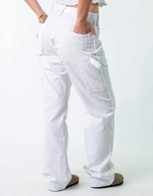 Vintage Dickies 32x32 Denim Carpenter Jeans White
