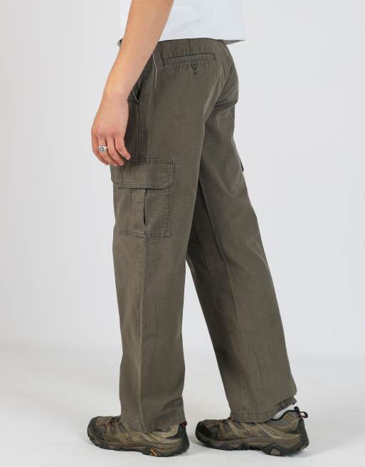 Vintage Dickies 32x32 woven cargo pants in khaki green