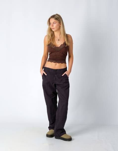 Vintage Dickies 32x32 Woven Straight Pants Black - view 1