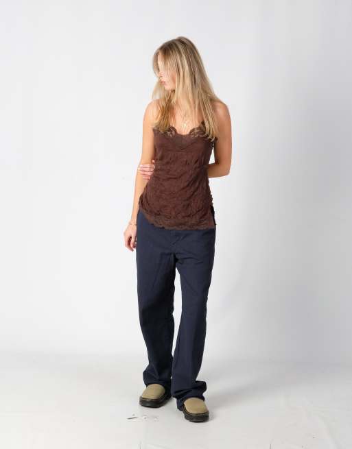 Vintage Dickies 32x32 Woven Straight Pants Navy Blue