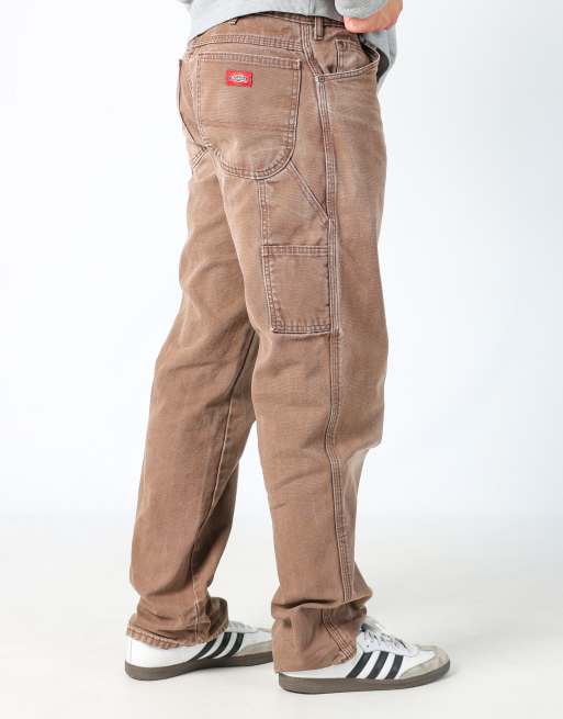 Vintage Dickies 32x34 canvas carpenter jeans in brown