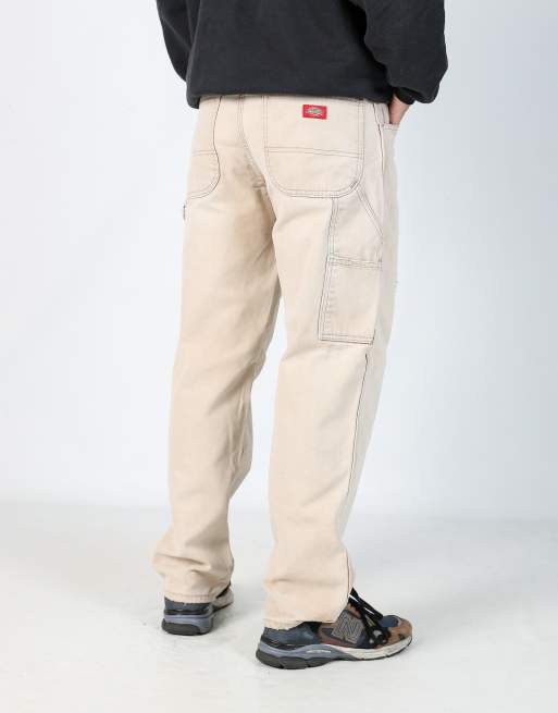 Vintage Dickies 33x32 canvas carpenter jeans in tan, 2 of 4
