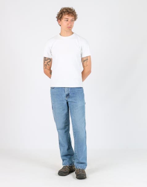 Vintage Dickies 33x32 denim carpenter jeans in light blue - view 1