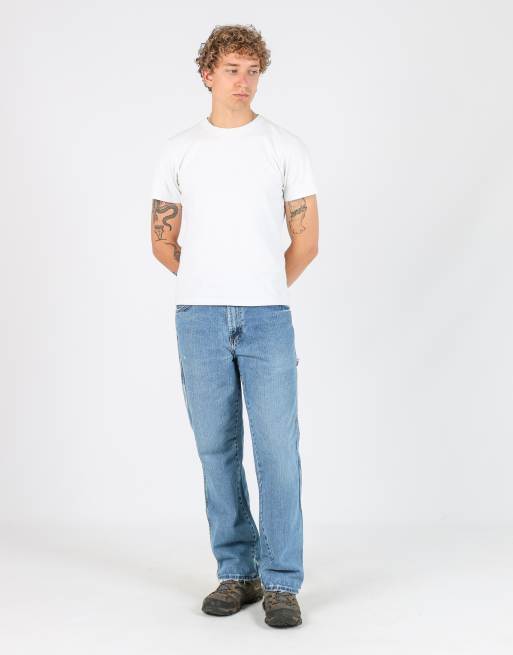 Vintage Dickies 33x32 denim carpenter jeans in light blue