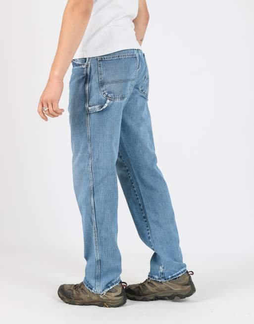 Vintage Dickies 33x32 denim carpenter jeans in light blue, 2 of 4