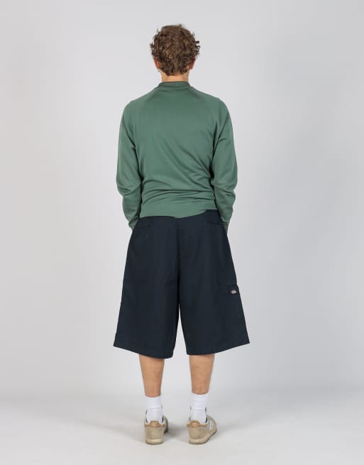 Vintage Dickies 34x21 canvas cargo shorts in navy blue, 3 of 4