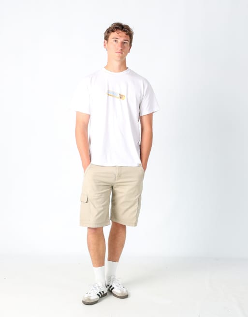 Vintage Dickies 34x21 canvas cargo shorts in tan