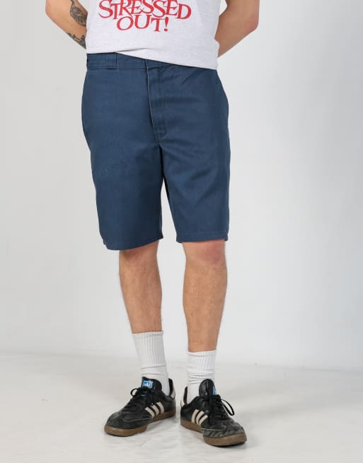 Vintage Dickies 34x21 woven straight shorts in navy blue