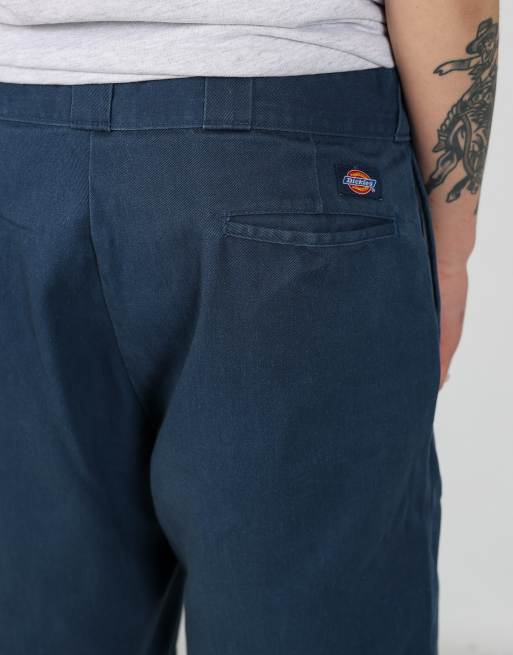 Vintage Dickies 34x21 woven straight shorts in navy blue, 6 of 6