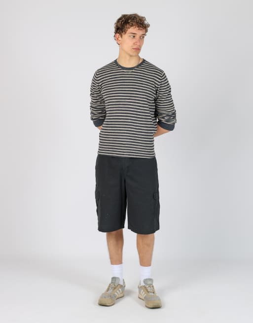 Vintage Dickies 34x22 canvas cargo shorts in black