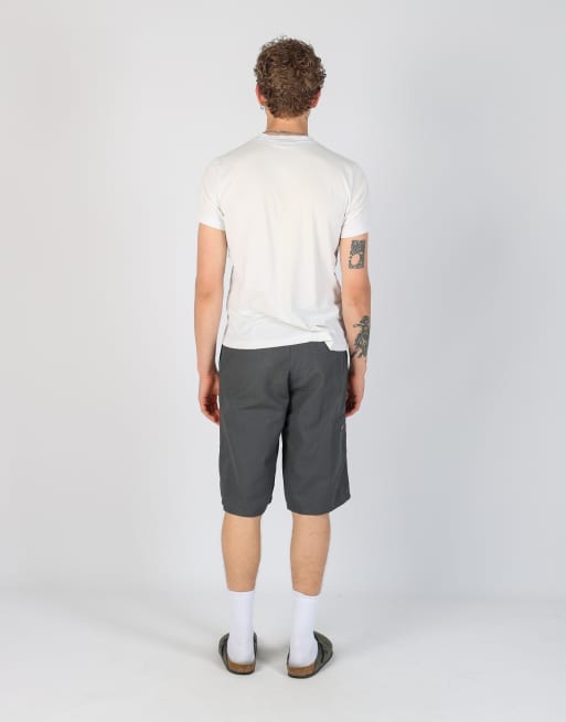 Vintage Dickies 34x22 woven straight shorts in charcoal grey, 3 of 4