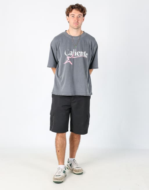 Vintage Dickies 34x23 canvas cargo shorts in black