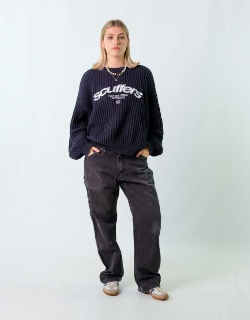 Vintage Dickies 34x30 Canvas Carpenter Baggy Jeans Black