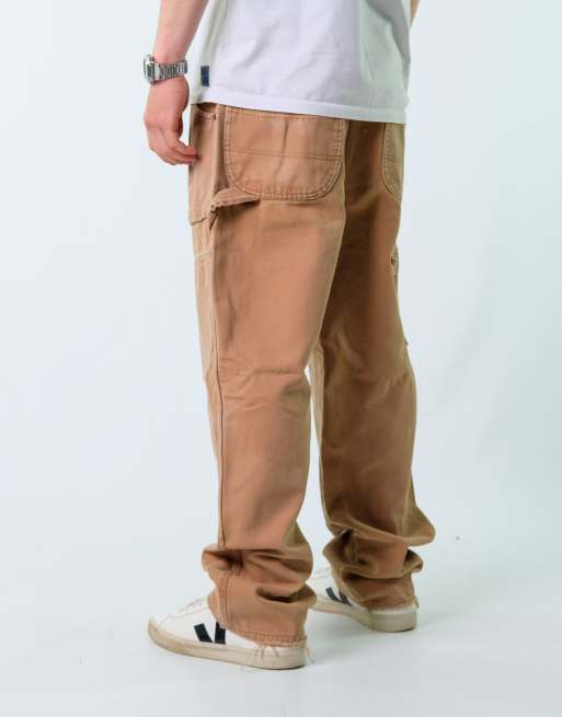 Vintage Dickies 34x30 Canvas Carpenter Baggy Jeans Tan