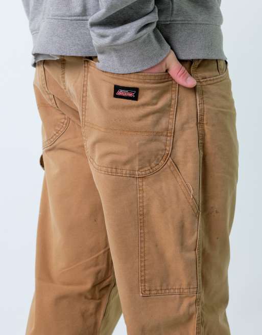 Vintage Dickies 34x30 Canvas Carpenter Baggy Jeans Tan