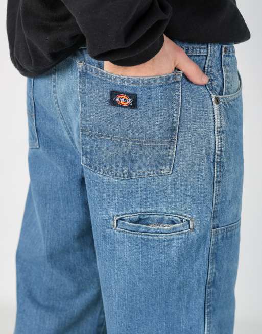 Vintage Dickies 34x30 denim carpenter jeans in blue, 4 of 4