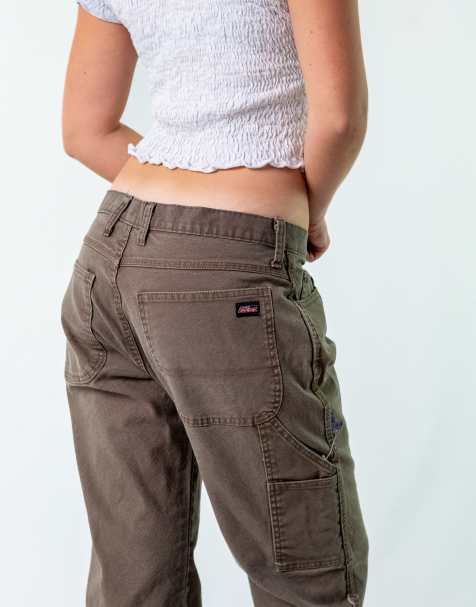 Vintage Dickies 34x30 Denim Carpenter Jeans Khaki Green - view 1