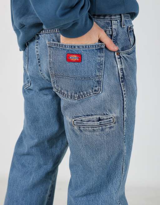 Vintage Dickies 34x30 denim jeans in light blue, 4 of 4