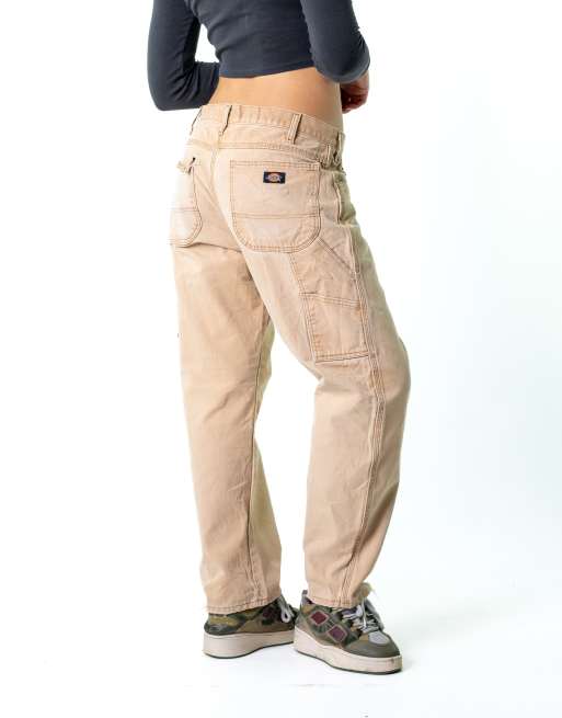Vintage Dickies (34x30) Jeans in Beige Tan Denim