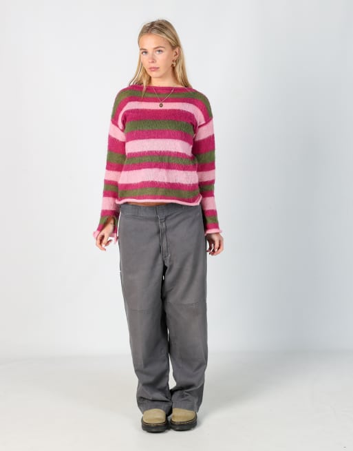 Vintage Dickies 34x30 woven straight pants in grey