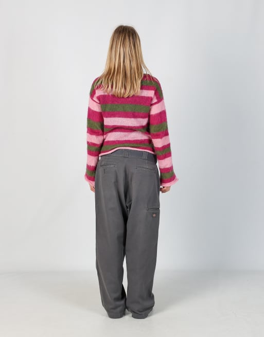Vintage Dickies 34x30 woven straight pants in grey, 3 of 4