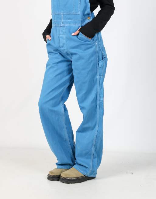 Vintage Dickies 34x31 canvas dungarees in blue