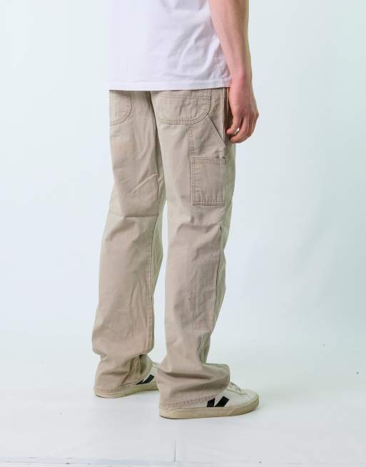 Vintage Dickies 34x32 Canvas Carpenter Baggy Jeans Tan