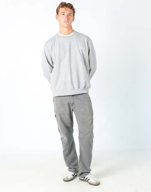 Vintage Dickies 34x32 canvas carpenter jeans in grey