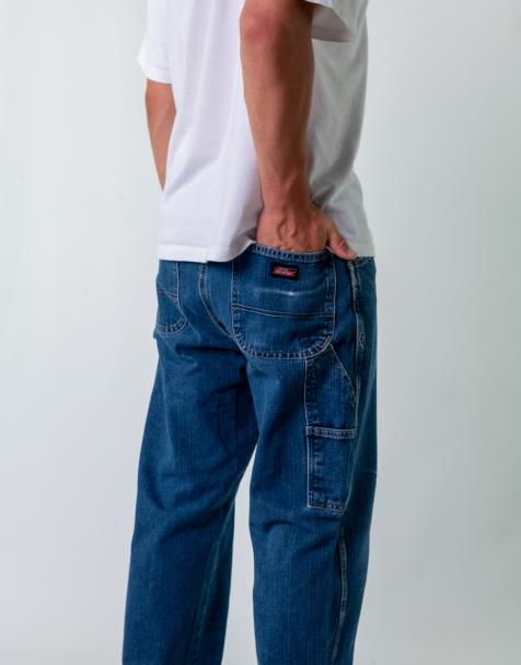 Vintage Dickies 34x32 Denim Carpenter Jeans Blue - view 1