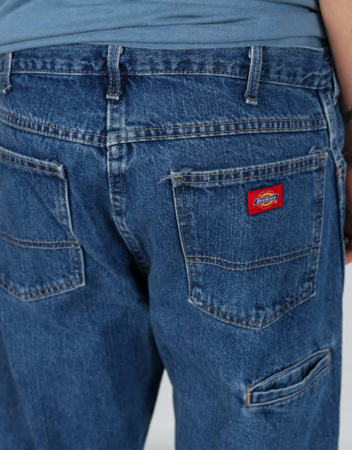 Vintage Dickies 34x32 denim carpenter jeans in blue, 4 of 4