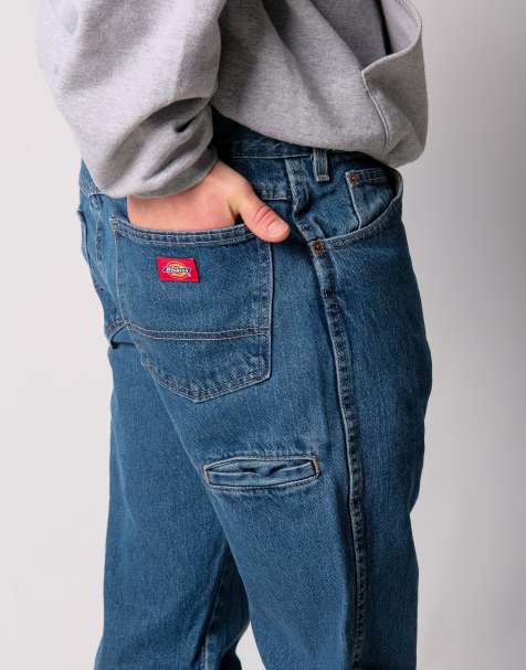 Vintage Dickies 34x34 Denim Carpenter Baggy Jeans Blue - view 1